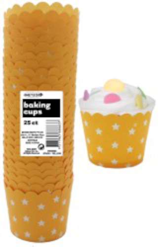 Baking Cups - Yellow Stars - Click Image to Close